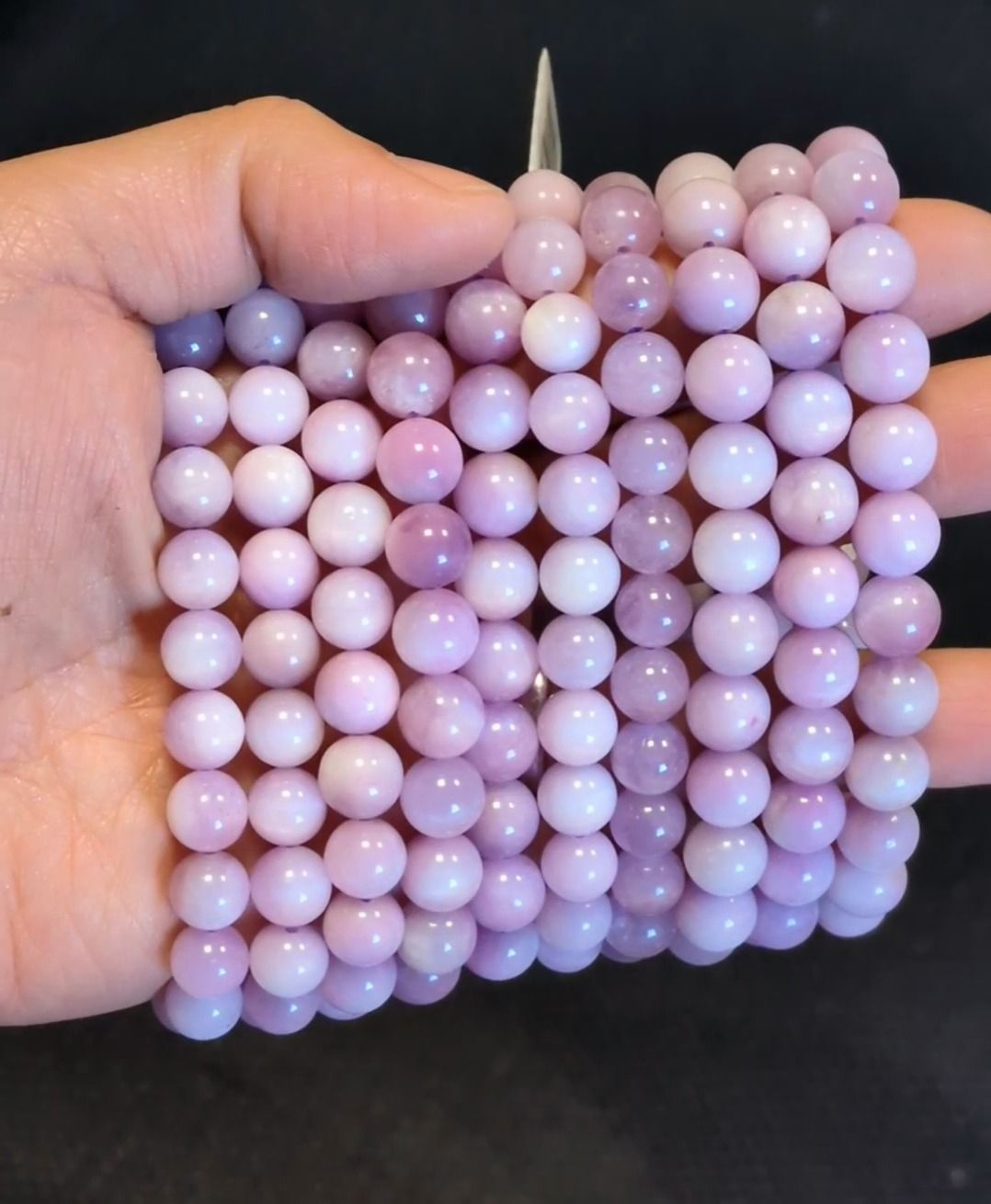Kunzite A+ bracelet beads 7.5-8.5mm