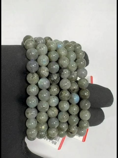 Labradorite 8mm pearls bracelet