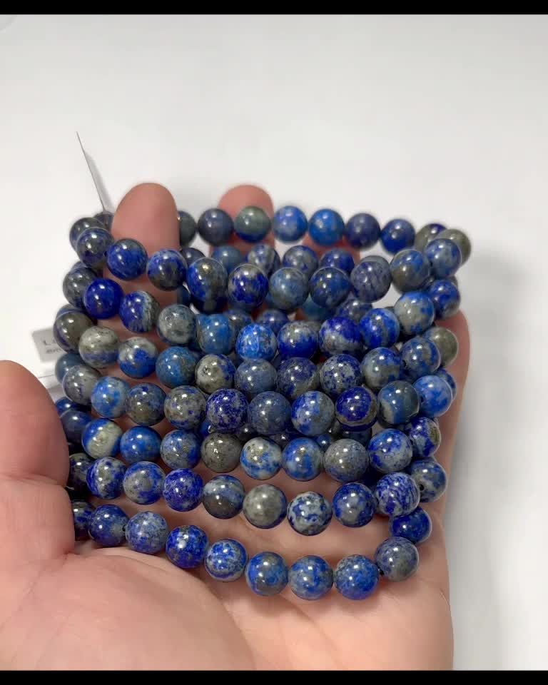 Lapis Lazuli bracelet  AB beads 8mm