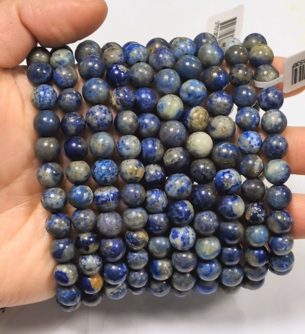 Bracelet Lapis Lazuli AB beads 8-9mm