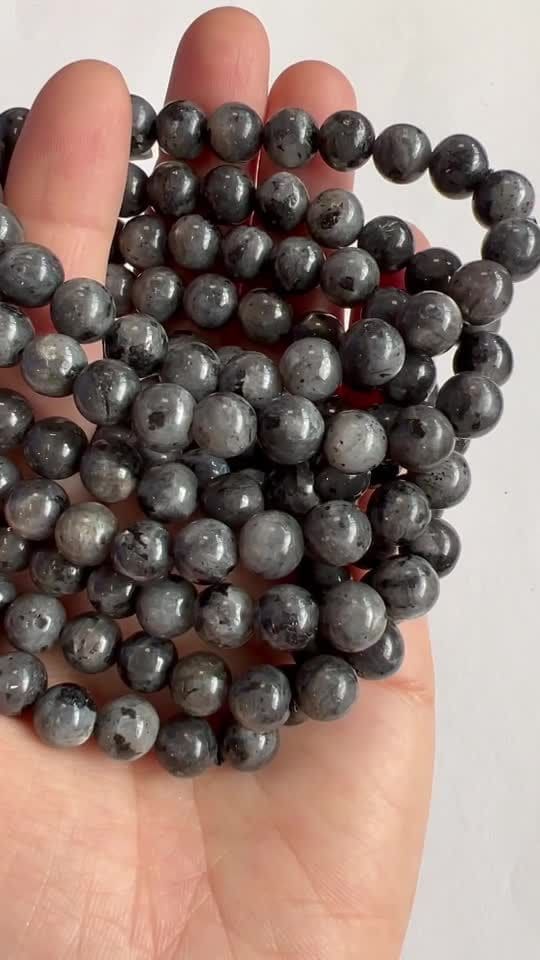 8mm pearls Larvikite bracelet