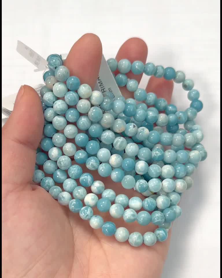 China Larimar Bracelet A Beads 6mm