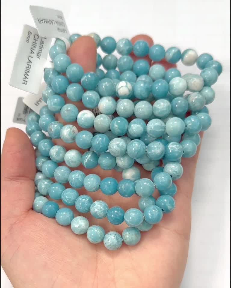 China Larimar Bracelet A Beads 8mm