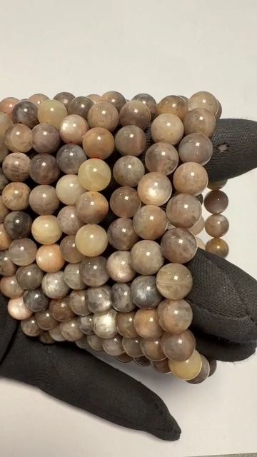 Black Moonstone Bracelet A+ 8-9mm Beads