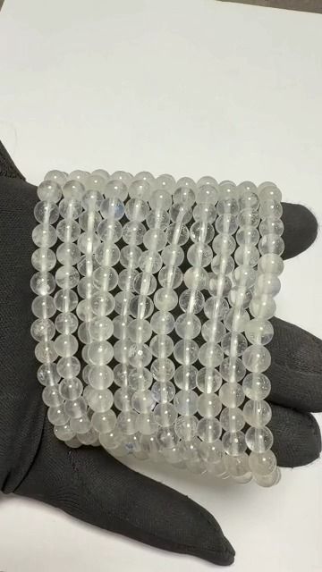 White Moonstone Peristerite Bracelet AA 6-7mm Beads
