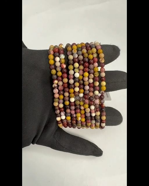 Mokaite Jasper A 4mm pearls bracelet