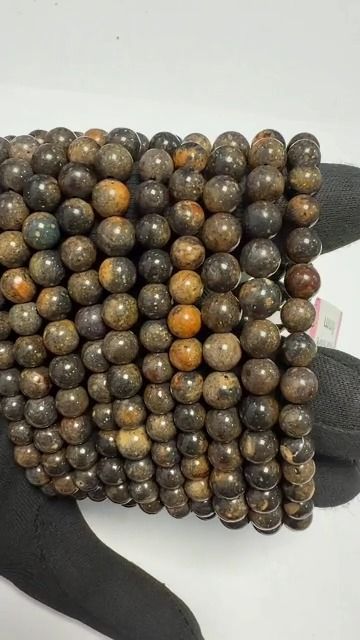 Black Opal Bracelet AB 6-7mm Beads
