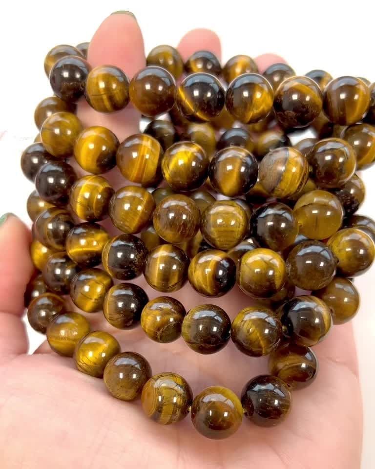 Tiger eye 10mm A pearls bracelet