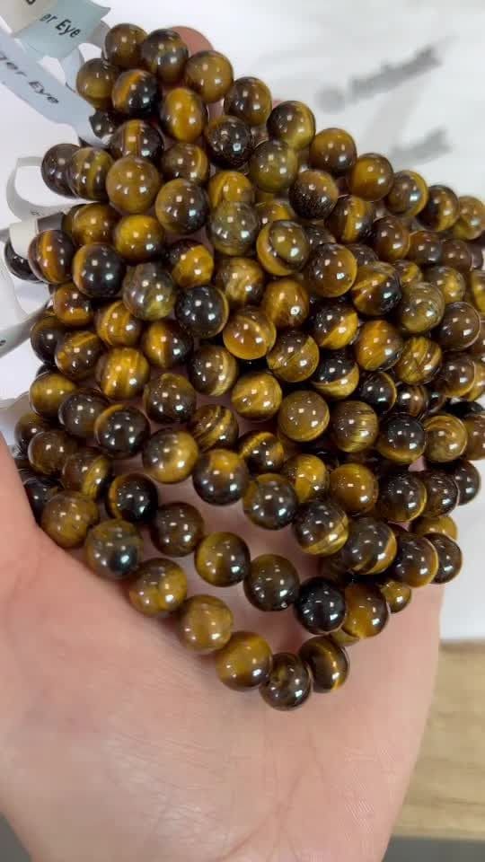 Tiger's eye A 8mm pearls bracelet