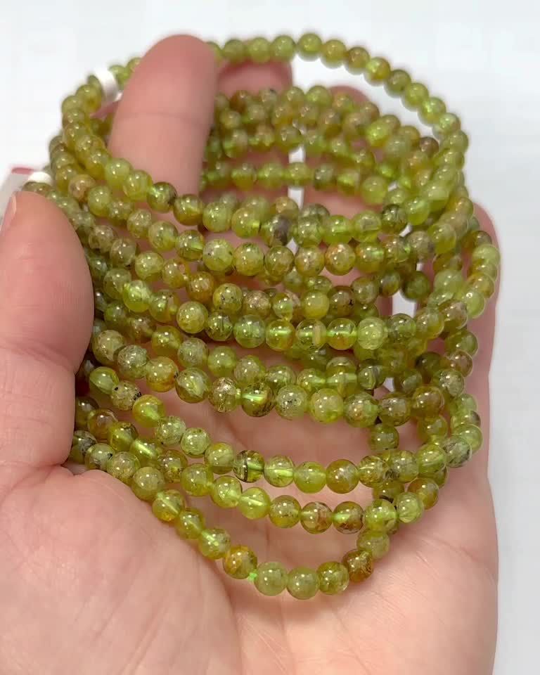 Peridot bracelet A beads 4.5-5.5mm