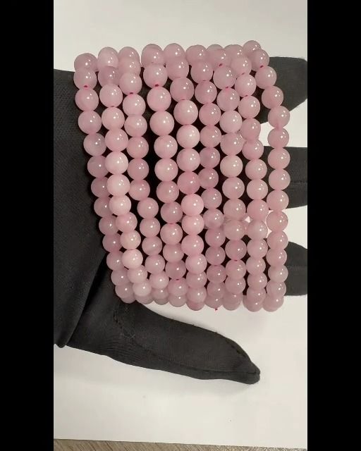 Rose Quartz 6mm pearls bracelet