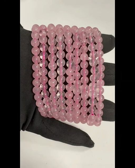 Bracelet Rose Quartz AA beads 6-7mm