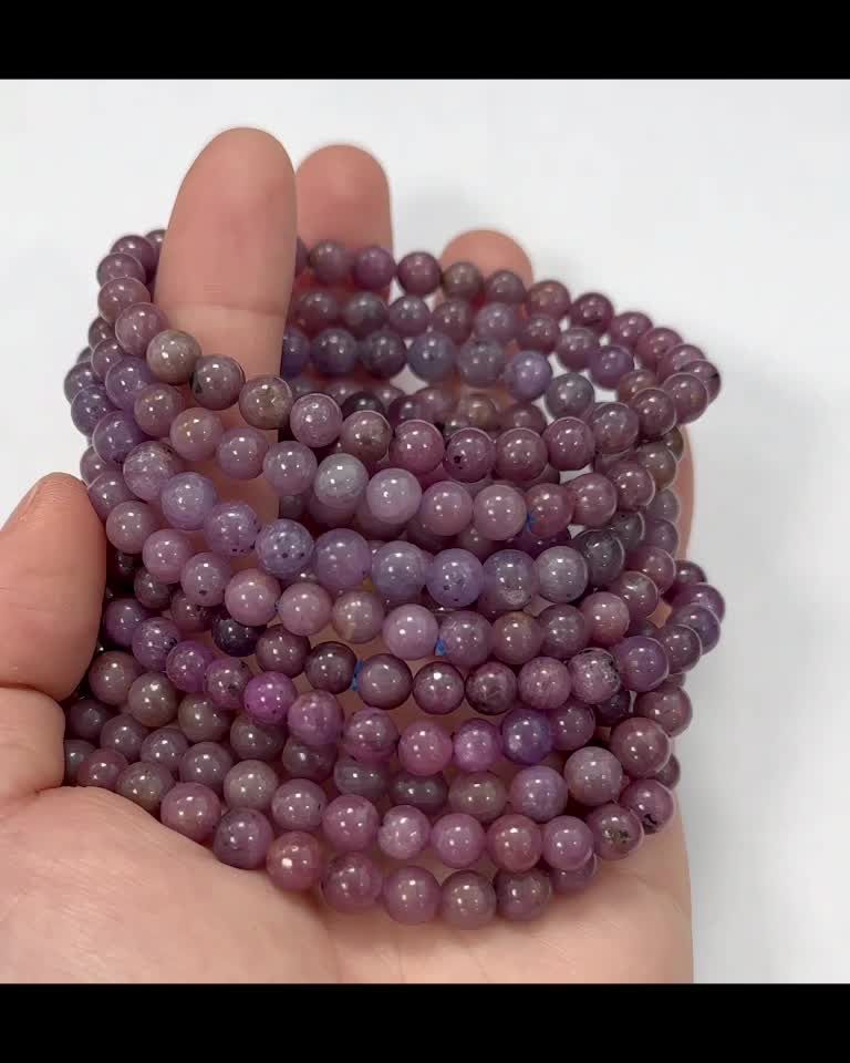Bracelet Ruby beads 5.5-6.5mm