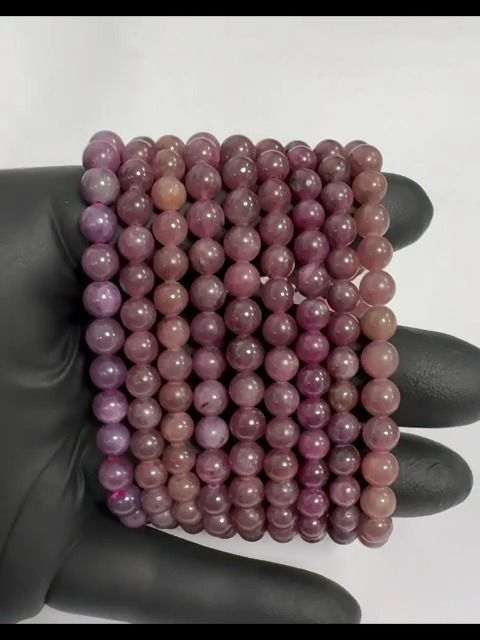 Ruby bracelet AA beads 6-7mm