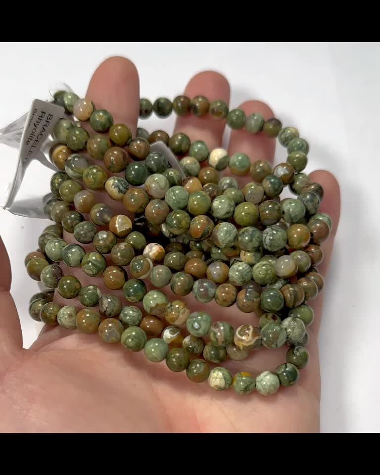 Bracelet Rhyolite A beads 6mm