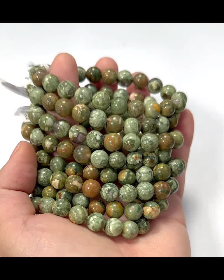 Bracelet Rhyolite A pearls 8mm