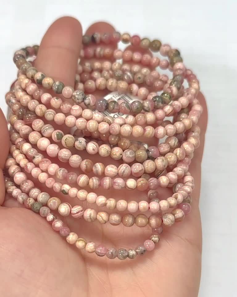 Argentina Rhodochrosite bracelet A beads 3.5-4.5mm