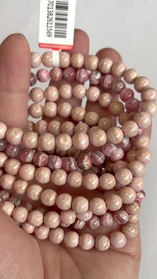 Argentina Rhodochrosite 6-7mm bracelet