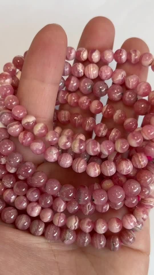 Argentina Rhodochrosite AA 5.5-6.5mm bracelet