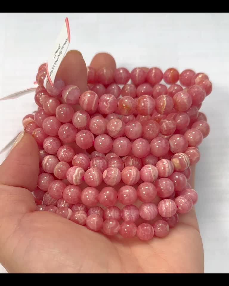 Argentina Rhodochrosite AAA 7.5-8.5mm bracelet