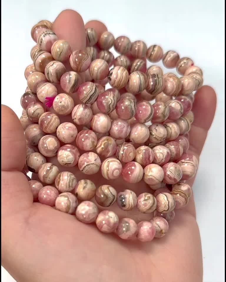 Argentina Rhodochrosite A 8-9mm bracelet