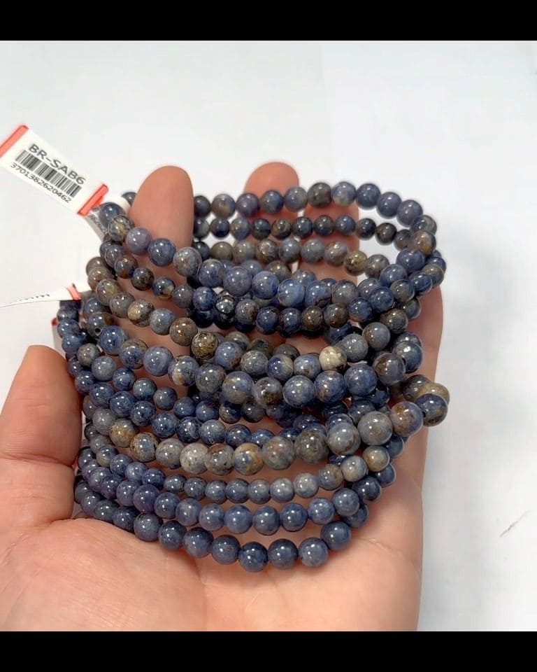 Bracelet Blue Sapphire pearls 5-6mm