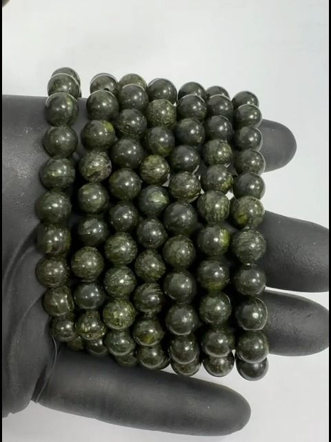 Serpentine Peru 8mm pearls bracelet