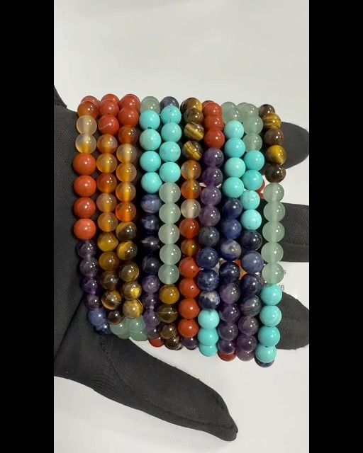 7 chakra bracelet pearls 6mm