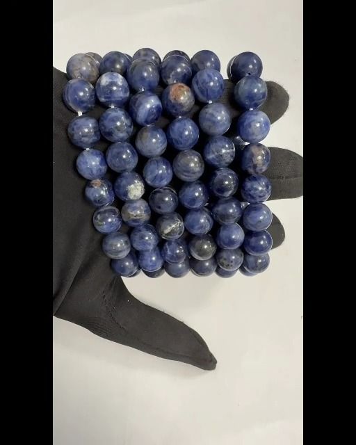 Sodalite A 10mm pearls bracelet
