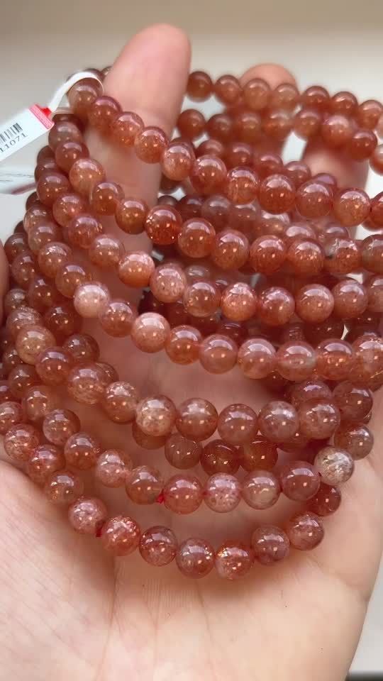 6mm AAA Sunstone pearls bracelet