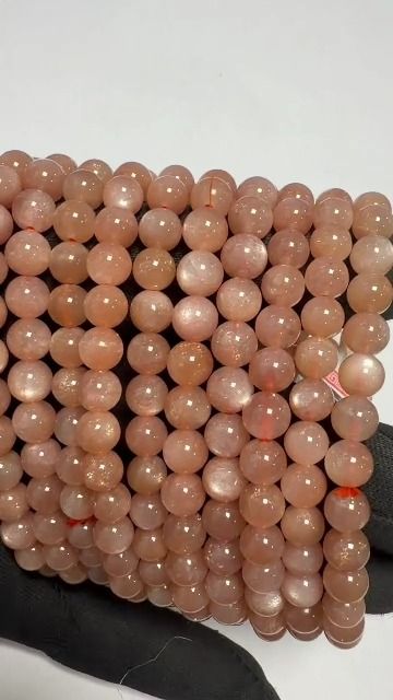 Sunstone Bracelet with Coppery Aventurescence AAA 6-7mm Beads