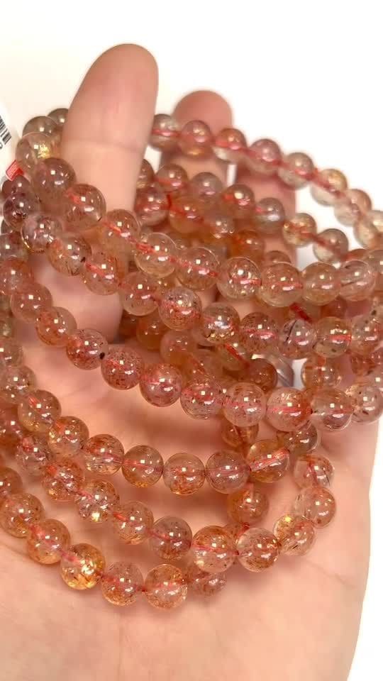 7-8mm AAA Sunstone pearls bracelet