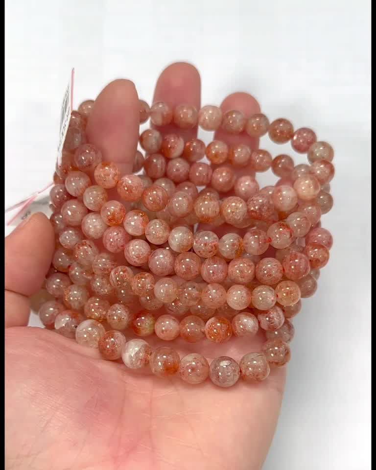 Sunstone bracelet A beads 7-8mm