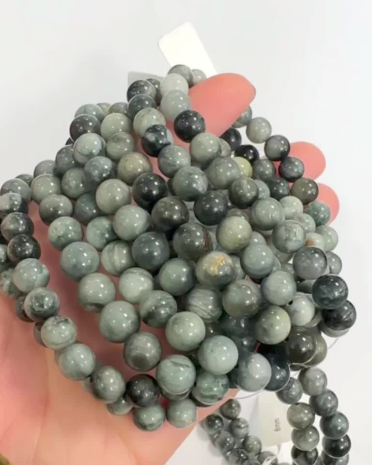 Cat's Eye Tourmaline Bracelet A 8-9mm Beads