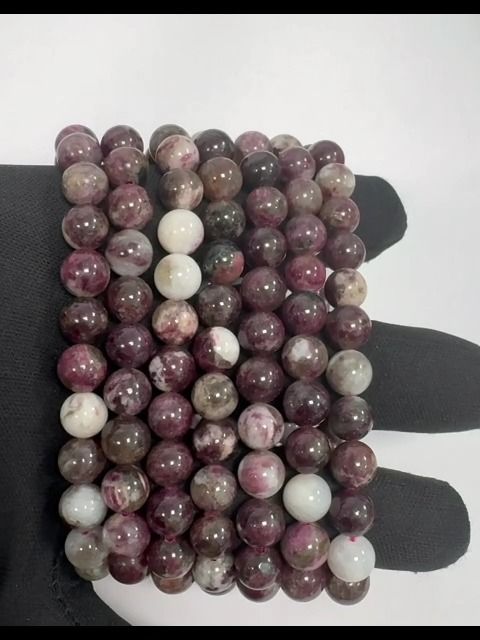 Pink Tourmaline Bracelet A 8mm Beads