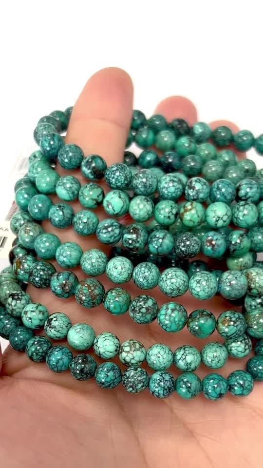 Natural turquoise bracelet from China AAA beads 6mm