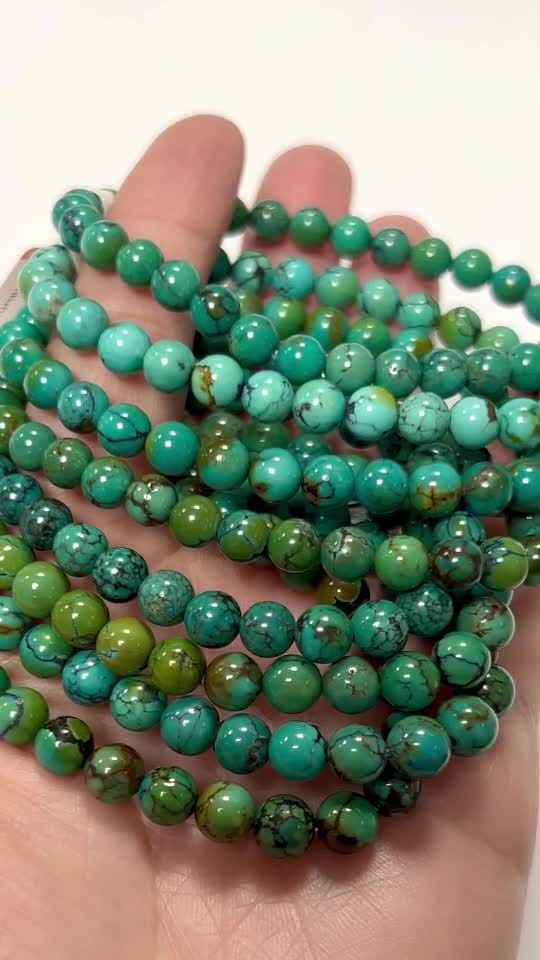 Natural Turquoise bracelet from China AAAA beads 6mm
