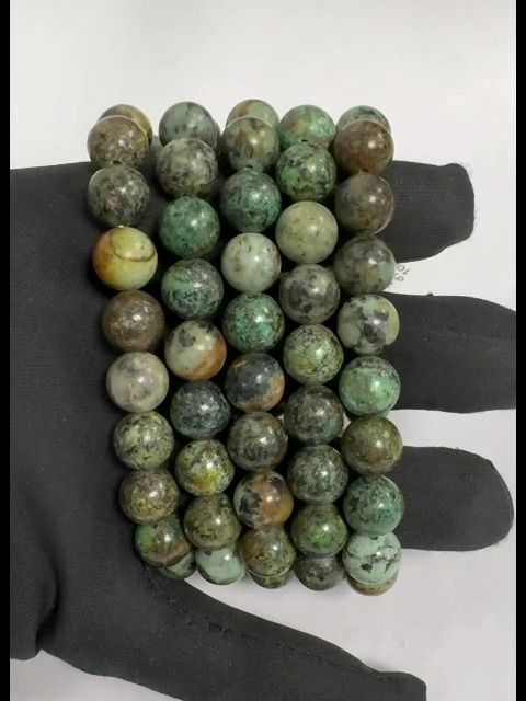 Natural African turquoise 10mm pearls bracelet