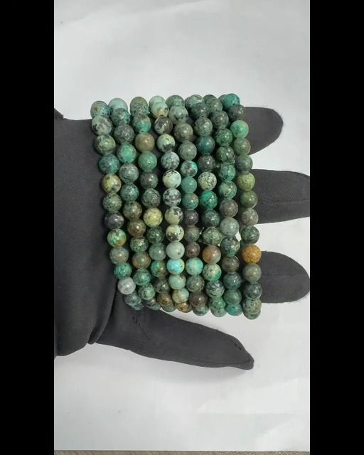 Natural African turquoise 6mm pearls bracelet