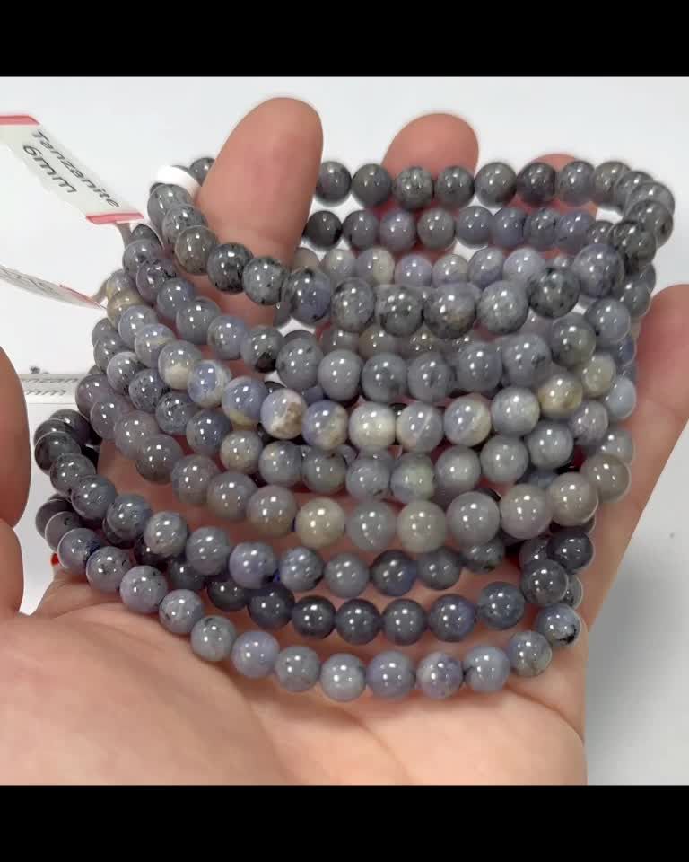 Bracelet Tanzanite beads 6-7mm