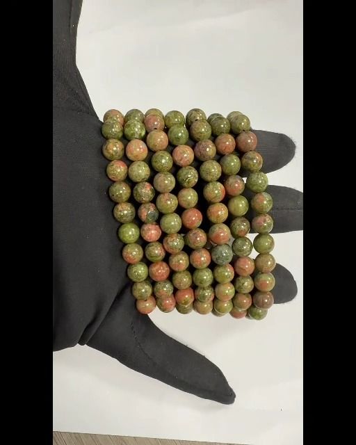 Unakite 8mm pearls bracelet