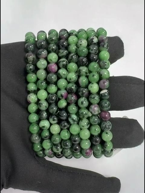 Ruby Zoisite A 6mm pearls bracelet
