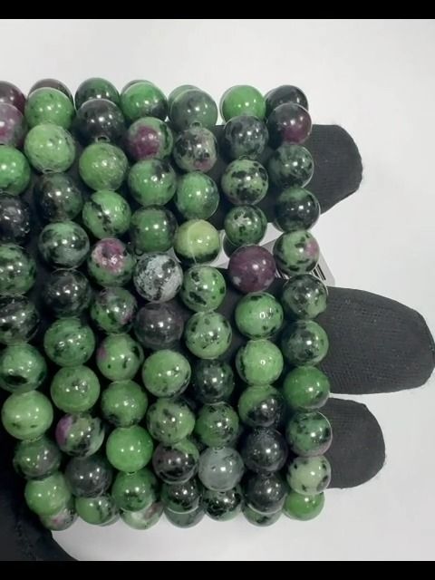 Ruby Zoisite Bracelet A 8-9mm beads