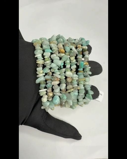 Amazonite bracelet AB Peru 5-8mm chips 18cm