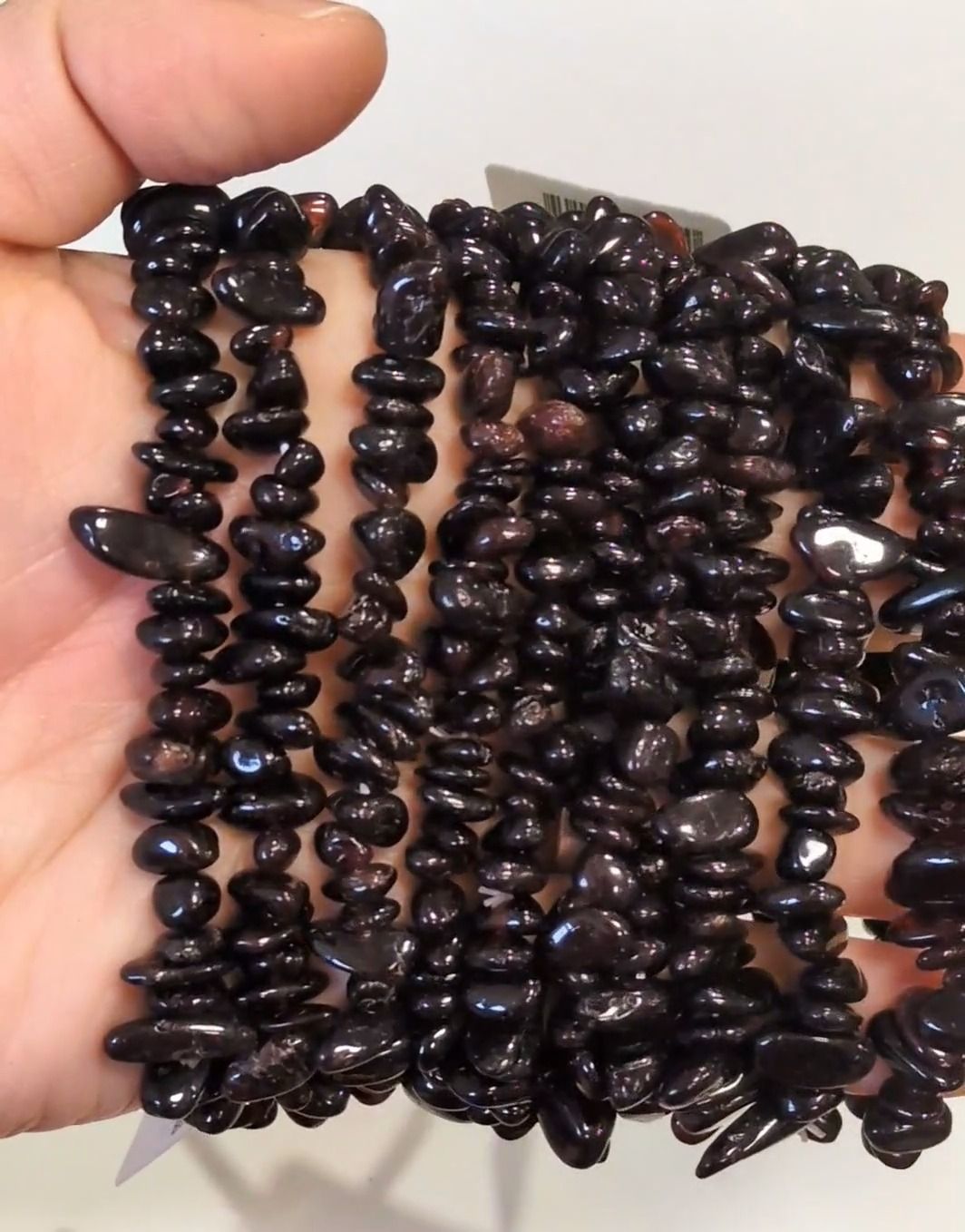 Red Garnet A chips bracelet 18cm