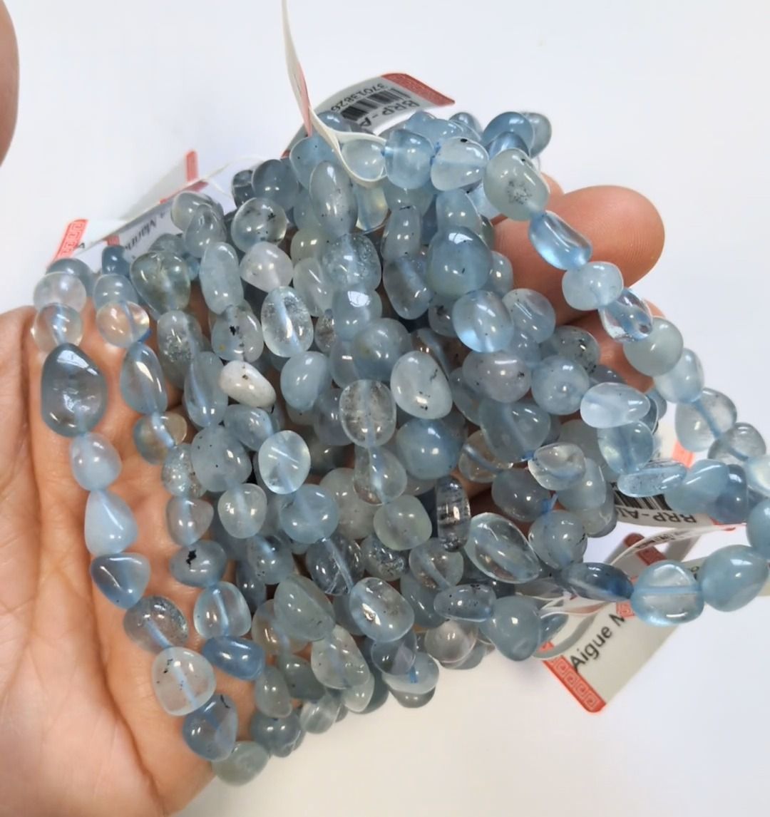 Aquamarine A+ Tumbled Stone Bracelet