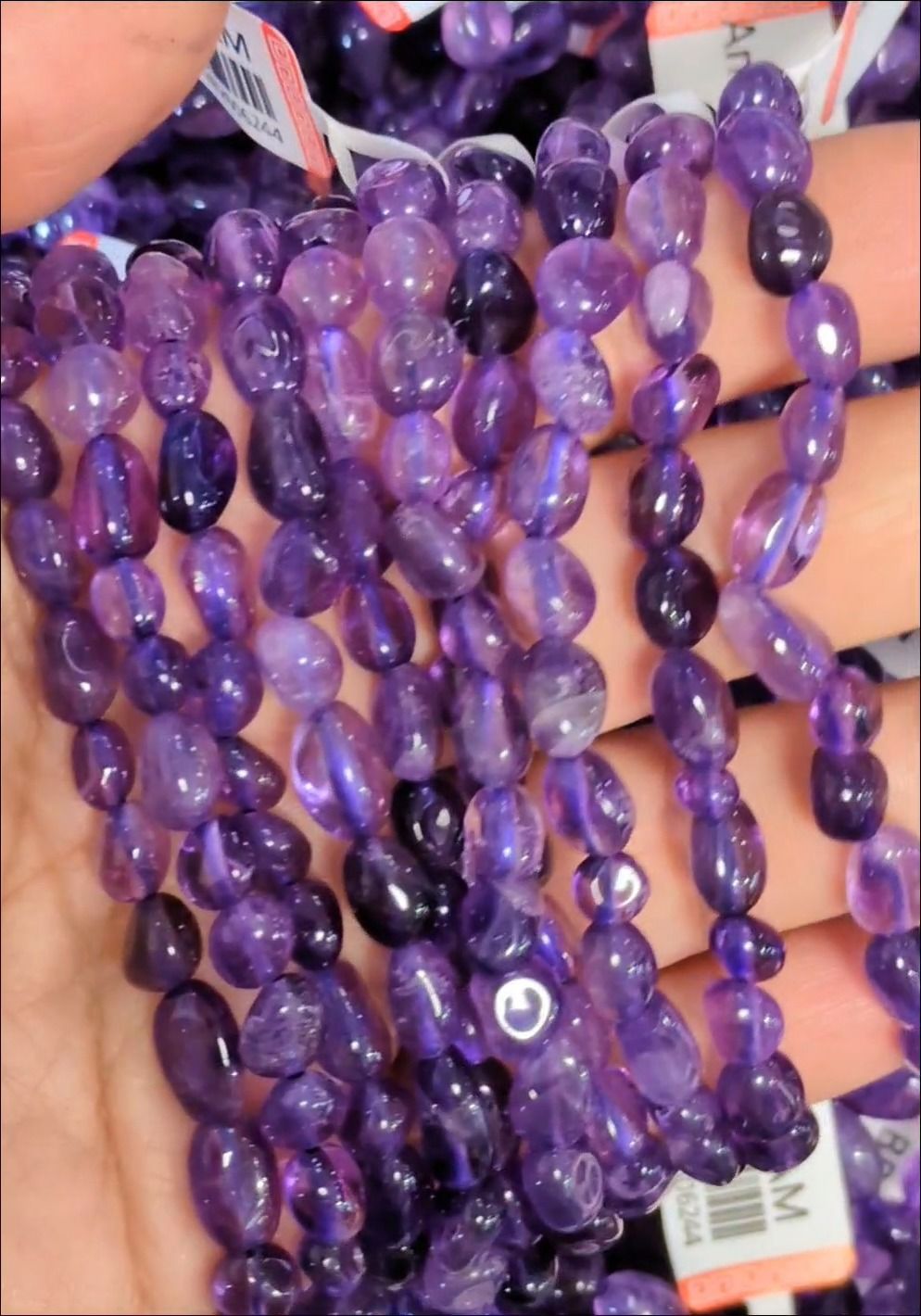 Amethyst bracelet AA rolled stones