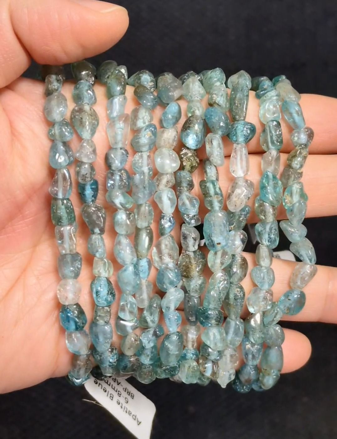 Blue Apatite Bracelet A+ tumbled stones