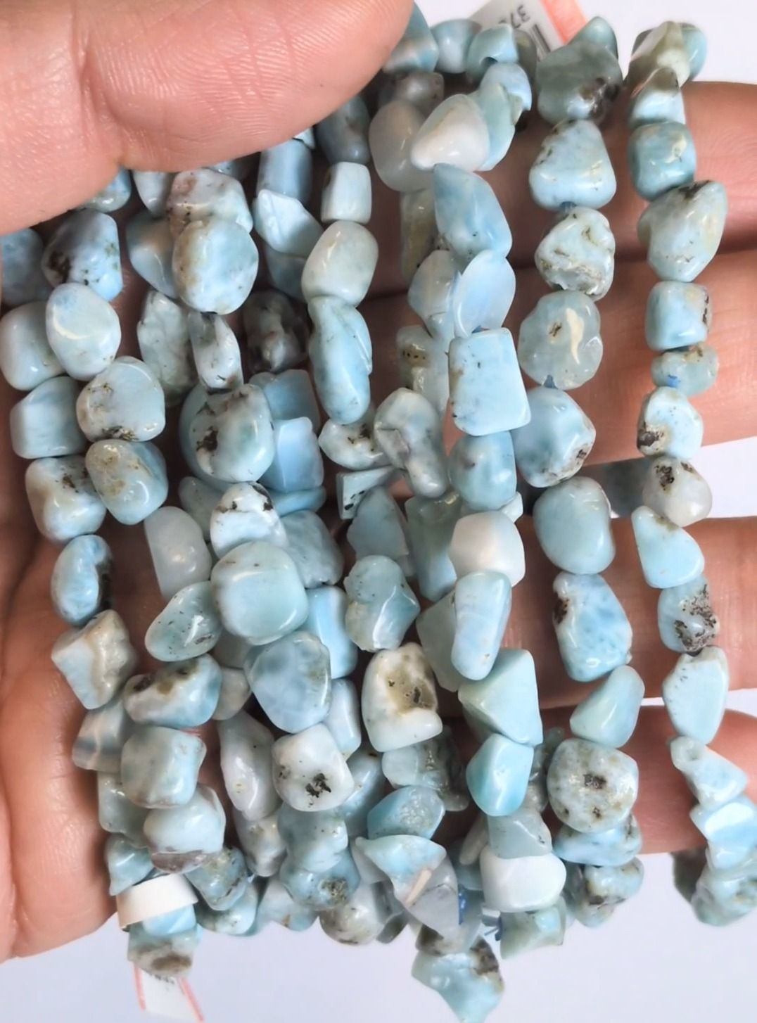 Larimar AA bracelet with 5-8mm tumbled stones
