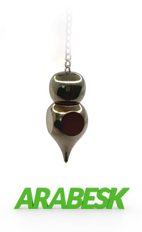 Metatron black metal point pendulum